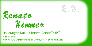renato wimmer business card